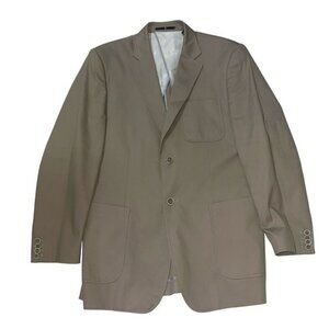 Report Collection Taupe Notch Lapel Blazer 40M